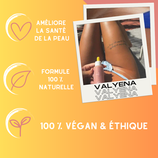 Gouttes Autobronzantes Buvables – Bronzage Naturel et Sans Soleil | Valyena 🌿